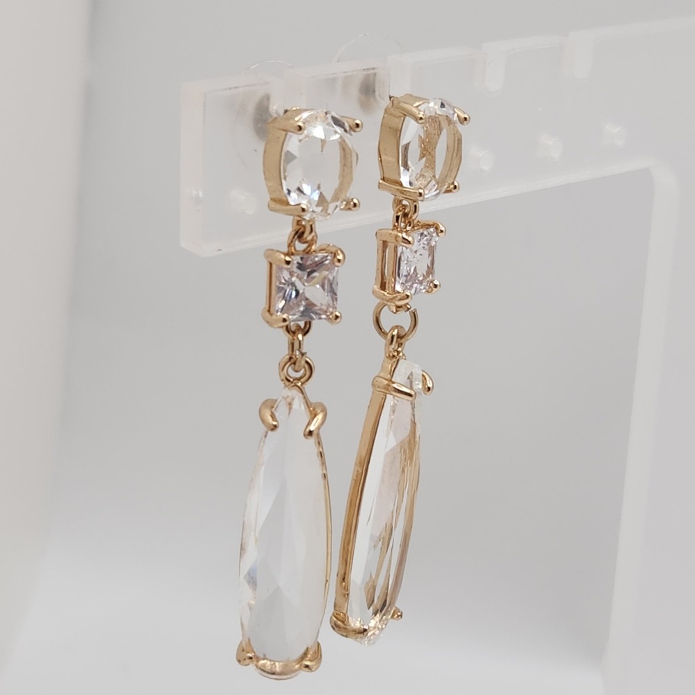 Elegant Clear Crystal Teardrop Earrings 2 Inch Formal Gala Evenning‎ Nordstrom